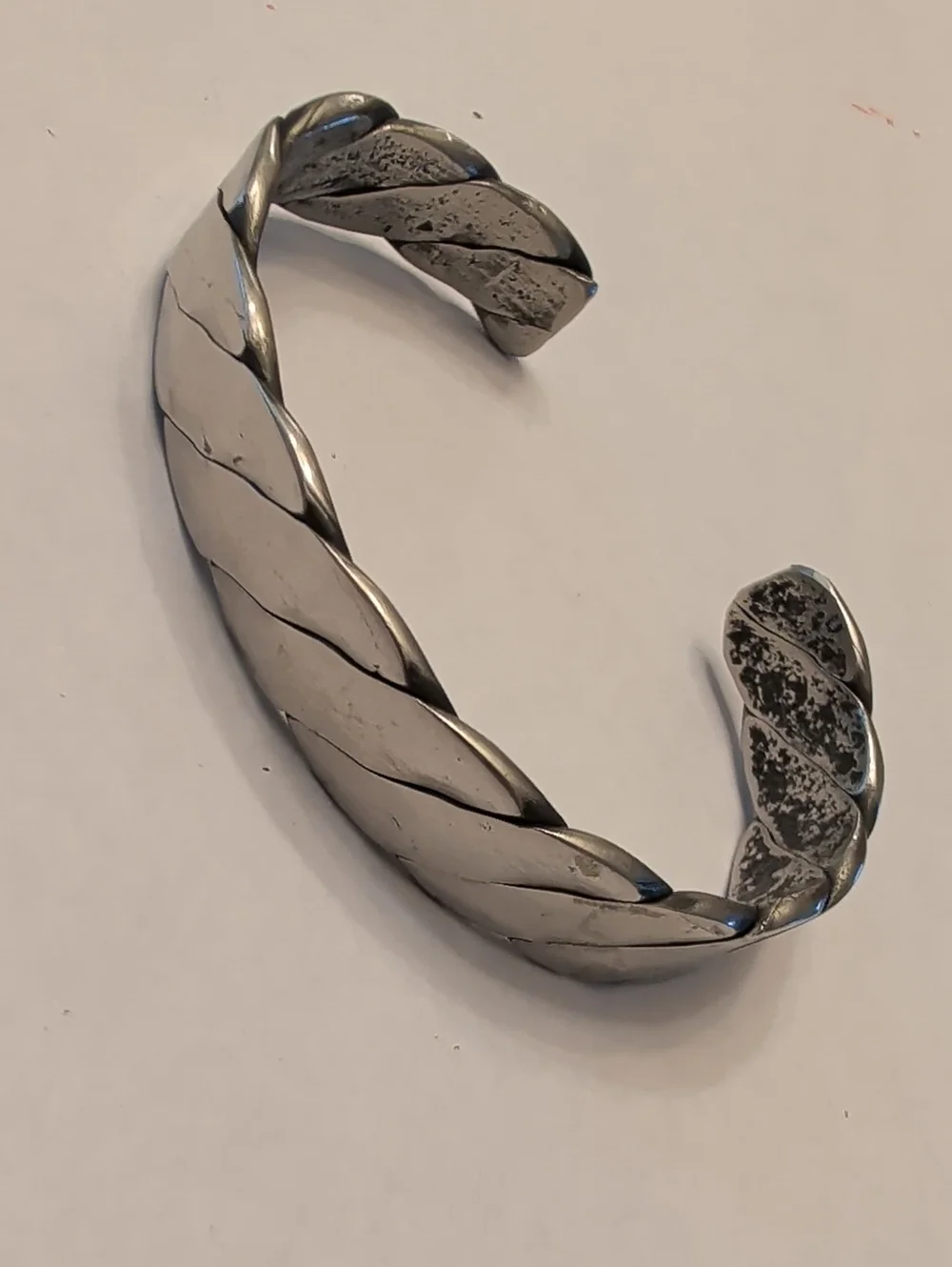 Men's Silver-Tone Twisted Cuff Bracelet
